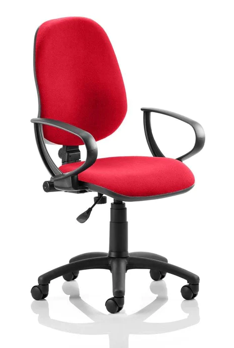 Eclipse 1 Plus Fabric Operator Office Chair - Optional Colour and Armrests